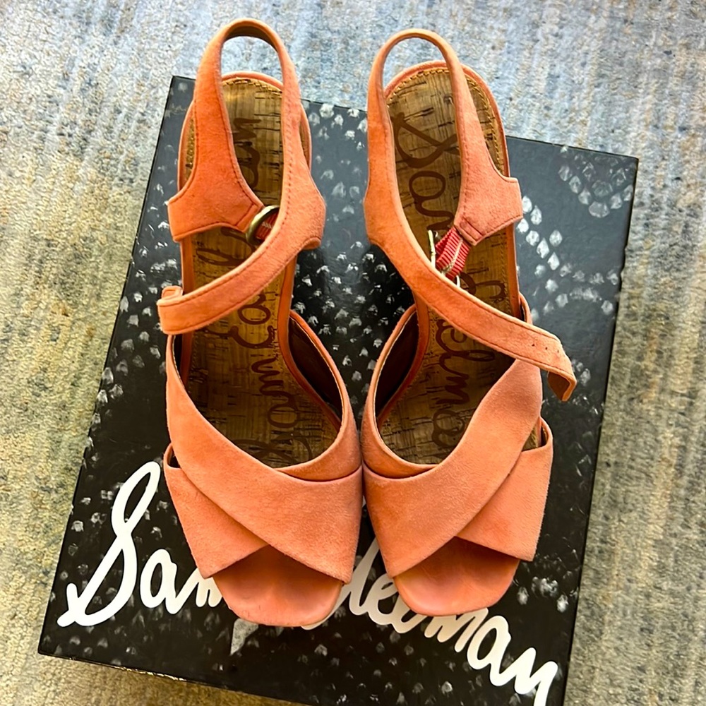 Sam Edelman Salmon Mabel Rope 5” Platform Heeled Sandals. size 8